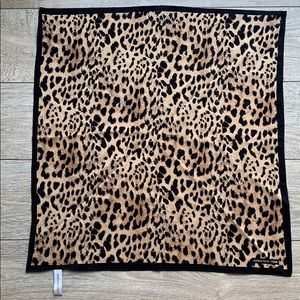 100% Silk Leopard Print Scarf Jones New York